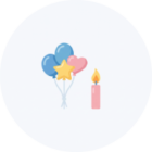 icono velas y globos Lima cakes celebrarte tienda